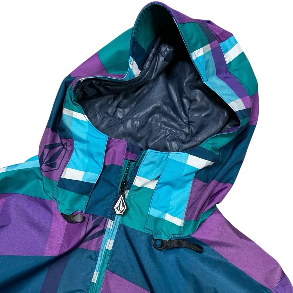 Volcom Multicolor Plaid Print Snowboard Jacket - Picture 4 of 11